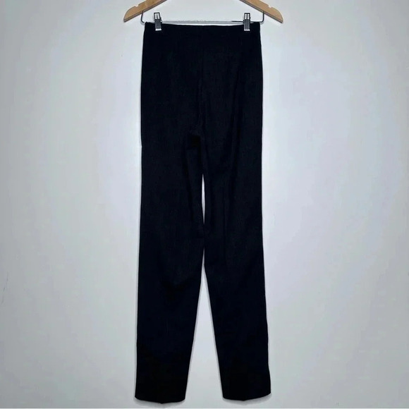 Piazza Sempione Dark Gray Stretch Wool Pleated Tapered Pants Size US 4 - Picture 3 of 8